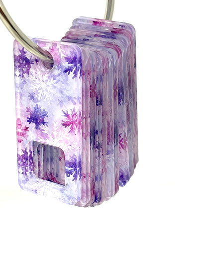 LIMITED EDITION Christmas 2024 Purple Snowflake floss drops - set of 24