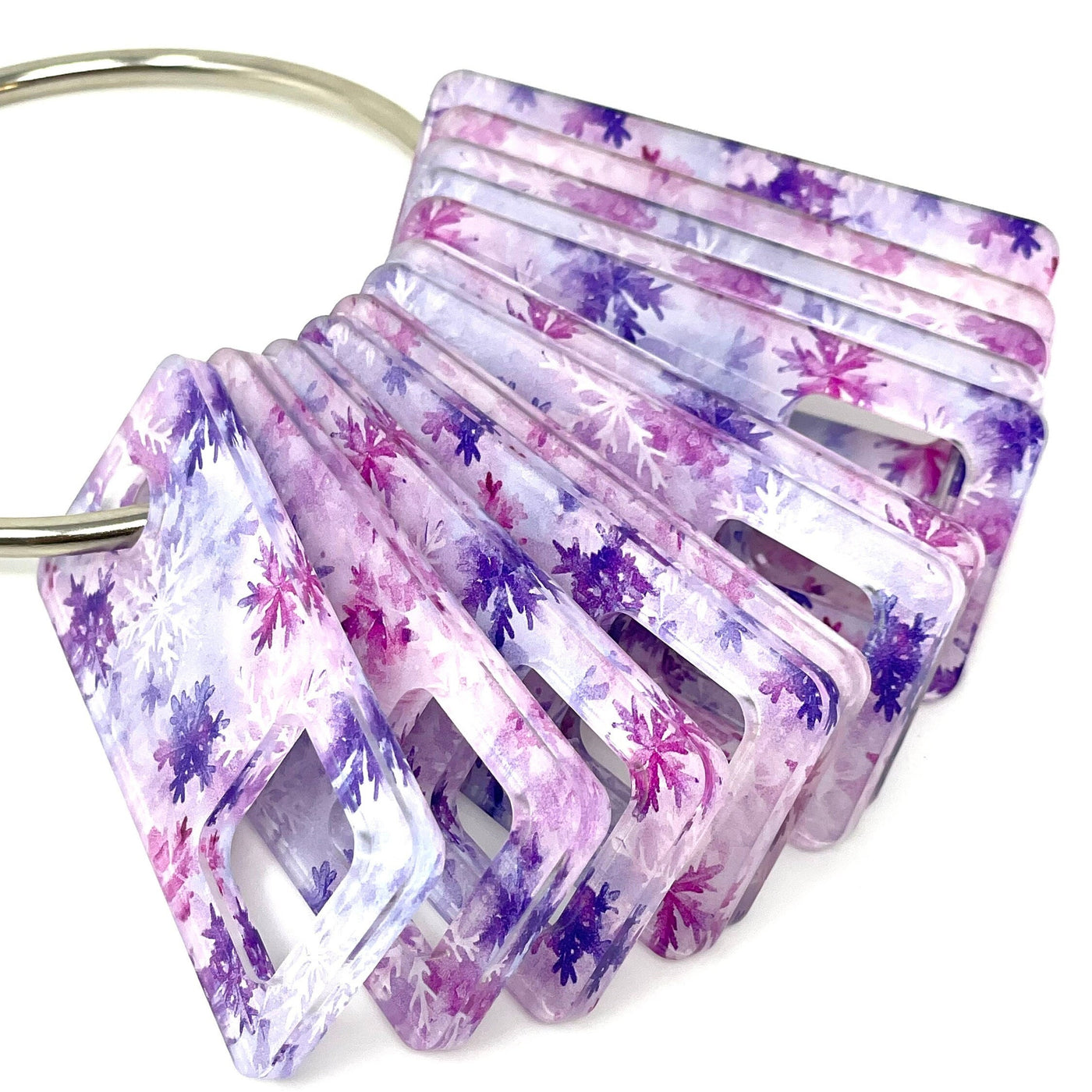 LIMITED EDITION Christmas 2024 Purple Snowflake floss drops - set of 24