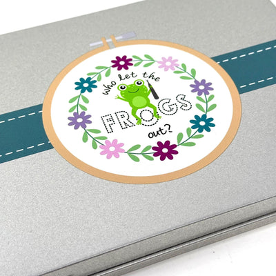 Who Let The Frogs Out Storage tin - perfect for Needle minders