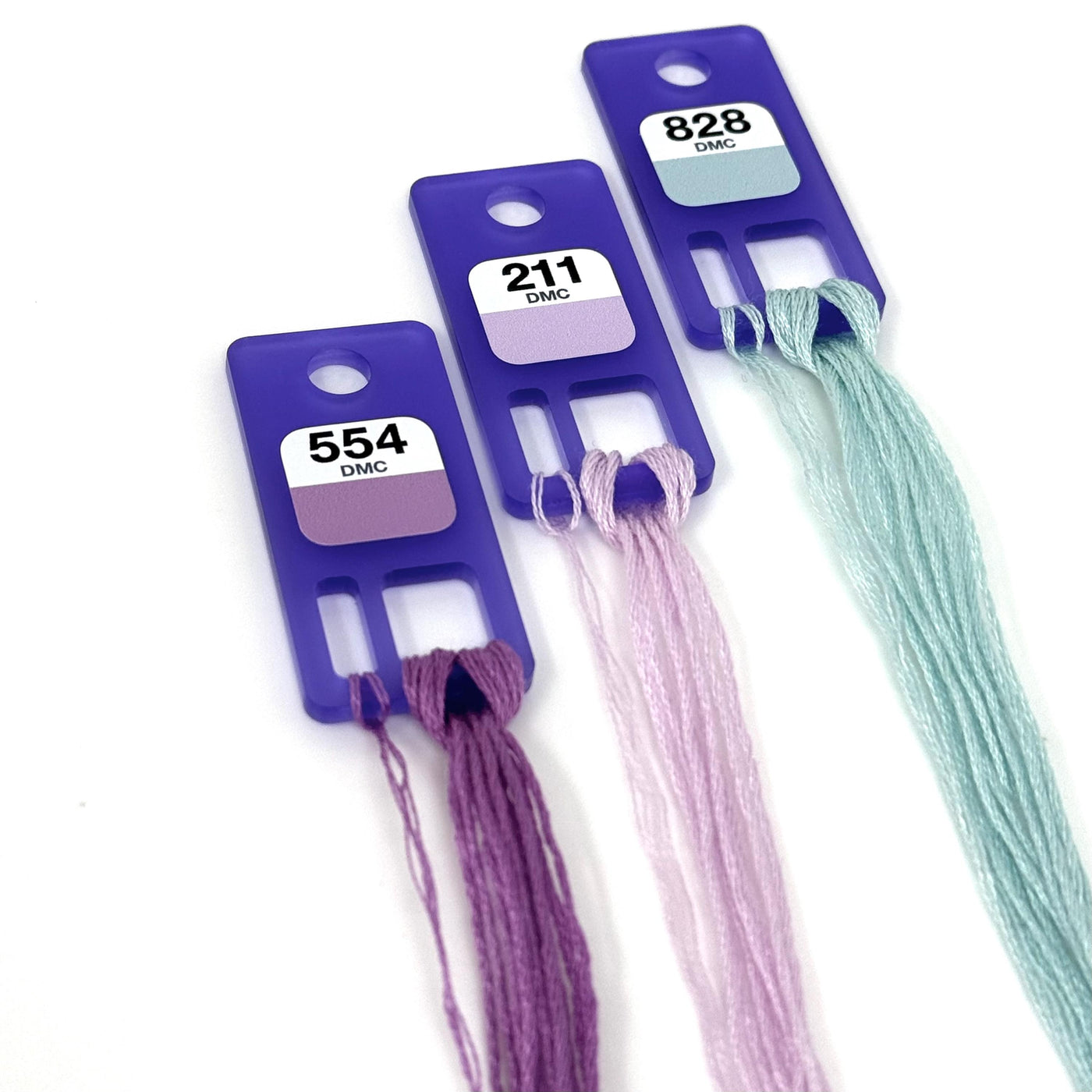 Purple Frost Acrylic Floss Drops (sets of 20, 100 or 200) with optional vinyl labels