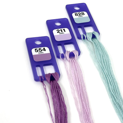 Purple Frost Acrylic Floss Drops (sets of 20, 100 or 200) with optional vinyl labels