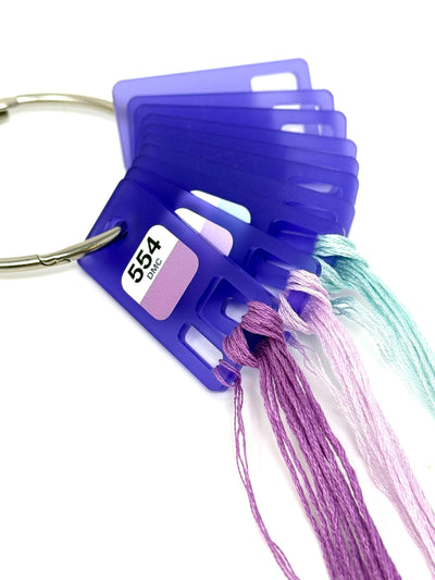 Purple Frost Acrylic Floss Drops (sets of 20, 100 or 200) with optional vinyl labels