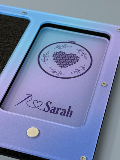 Personalised Ombre Working Tray for Cross Stitch and Embroidery (holds x24 bobbins)