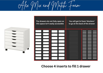Mix & Match foam inserts for Alex