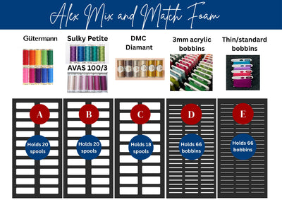 Mix & Match foam inserts for Alex