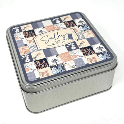 Sulky Petites storage tin with foam insert to hold 25 spools (not included)