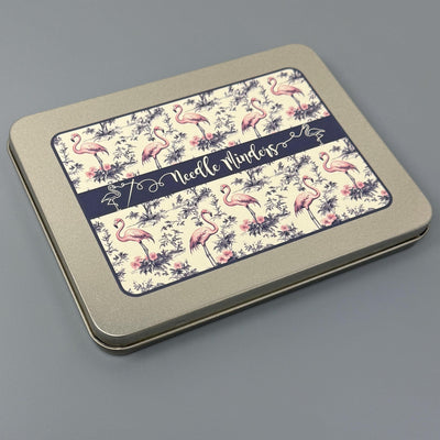 Flamingo Needle Minder Storage tin - perfect for storing your Needle Minders
