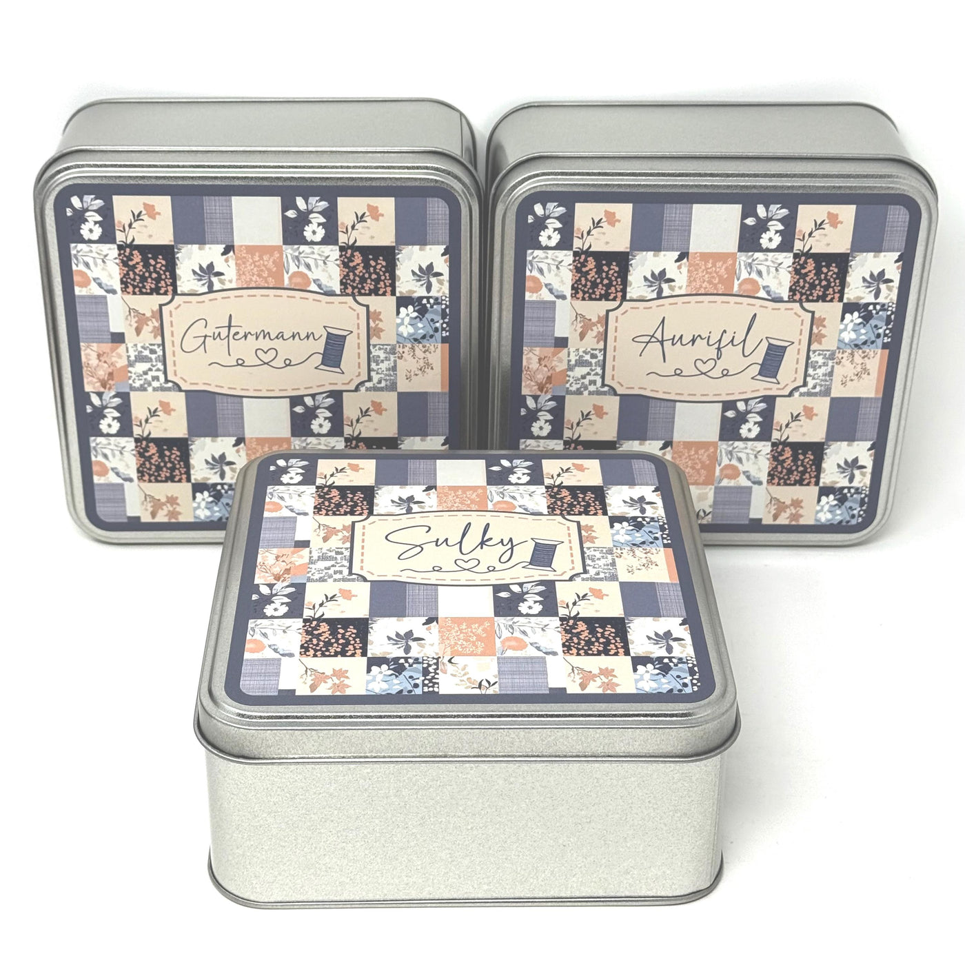 Sulky Petites storage tin with foam insert to hold 25 spools (not included)
