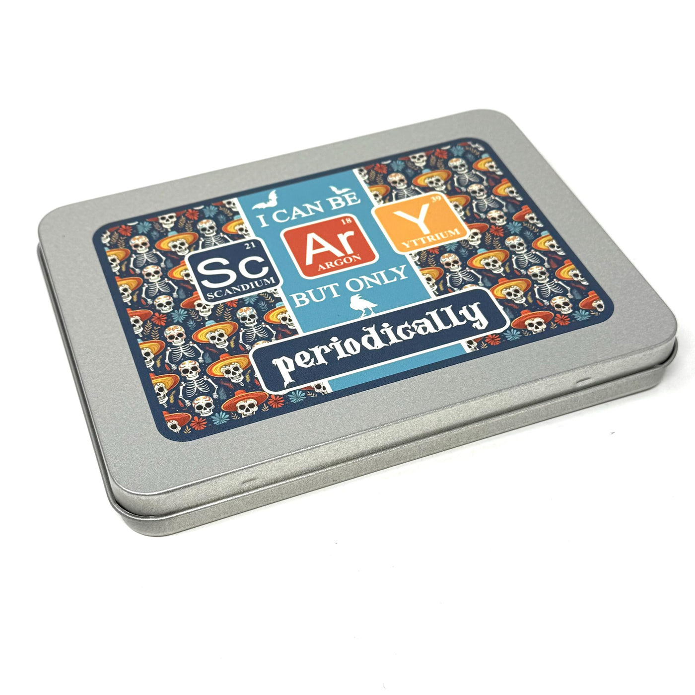 Periodically Scary Halloween Needle Minder Addict storage tin - perfect for storing your Needle Minders