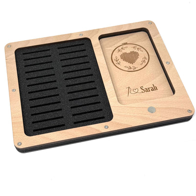 Personalised Working Tray for Cross Stitch and Embroidery (holds x24 bobbins)