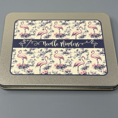 Flamingo Needle Minder Storage tin - perfect for storing your Needle Minders