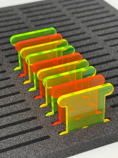 Fluorescent Acrylic Bobbins – Use as place markers or standard bobbins