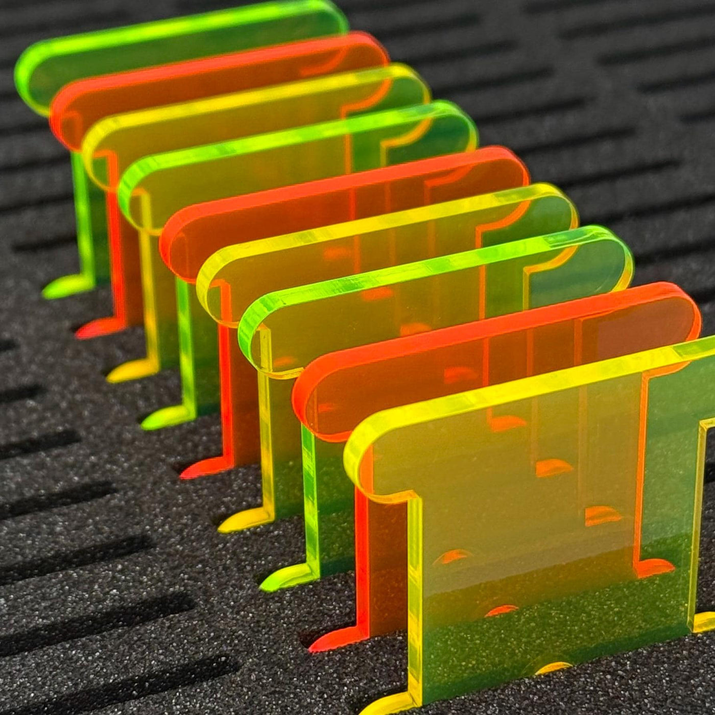 Fluorescent Acrylic Bobbins – Use as place markers or standard bobbins