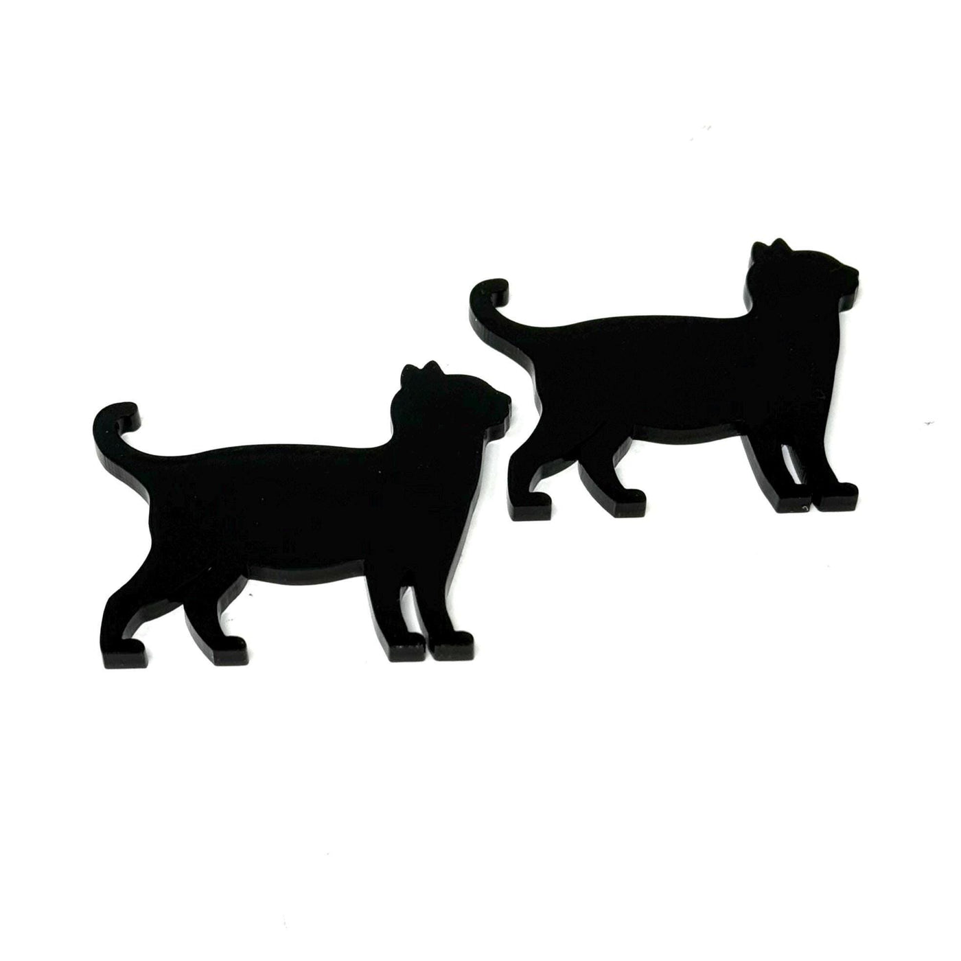 Acrylic Black Cat Bobbins | Halloween Floss Bobbins - Set of 12