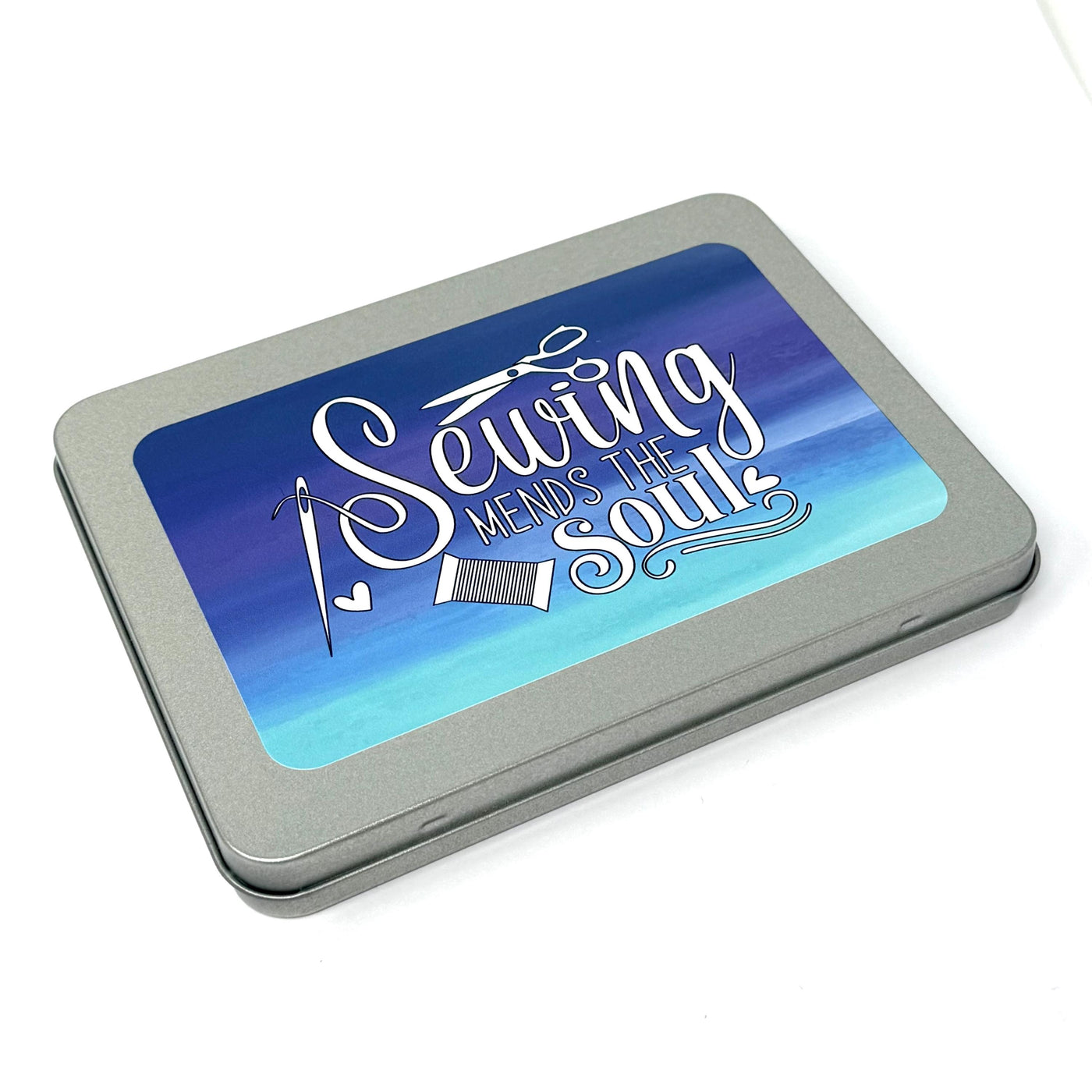 Sewing Mends the Soul Storage Tin for 10 spools | Choice of Foam inserts for Sulky, Gutermann, Au Ver a Soire | spools not included