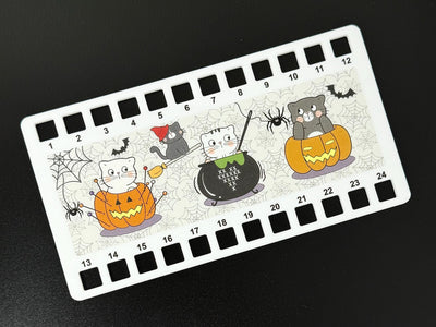 Halloween Cats Acrylic Thread Holder | Floss organiser for cross stitch and embroidery