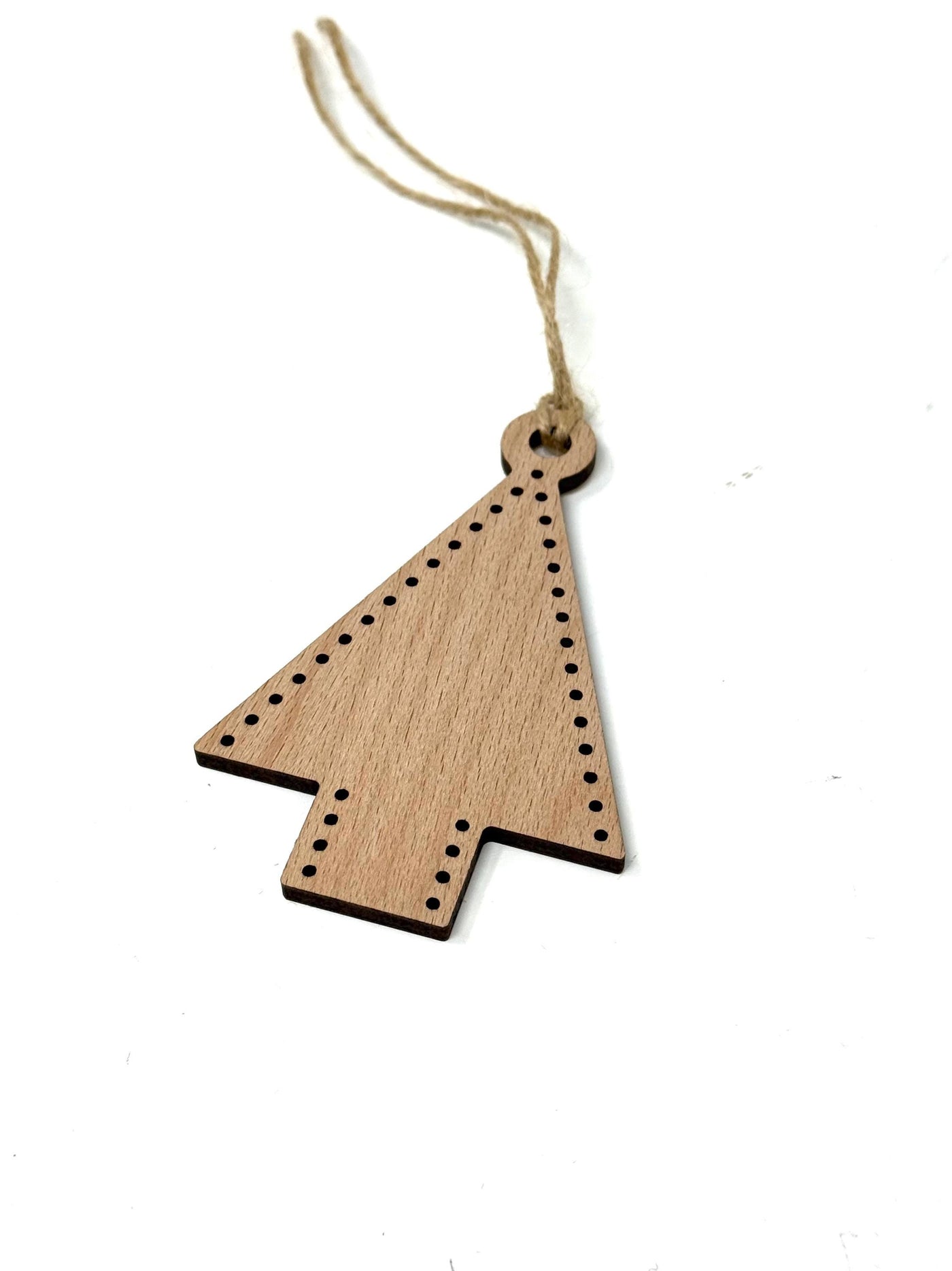 Wooden Christmas Tree decoration blanks (set of 6) | Stitch your own