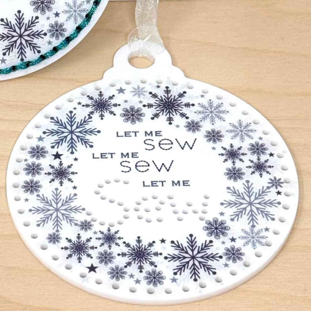 Let me Sew | Stitchable Acrylic Christmas Tree decoration