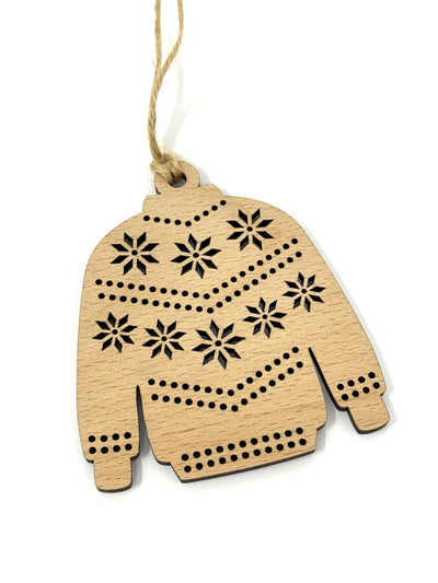Christmas Jumper Blank | Stitchable Wooden Tree decoration