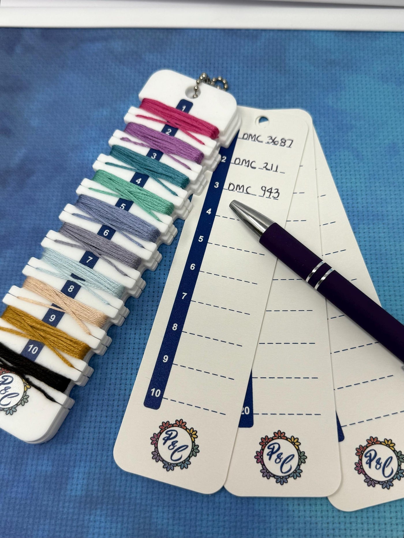 Acrylic Thread Tidies (set of 3) | Perfect for Leftovers | Floss Organiser for Cross stitch and Embroidery