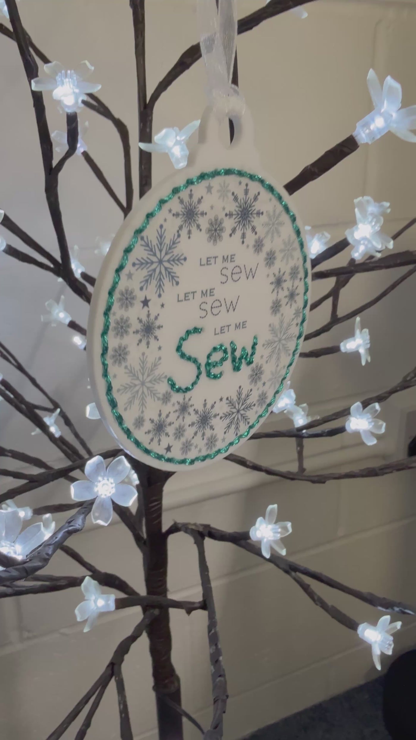 Let me Sew | Stitchable Acrylic Christmas Tree decoration