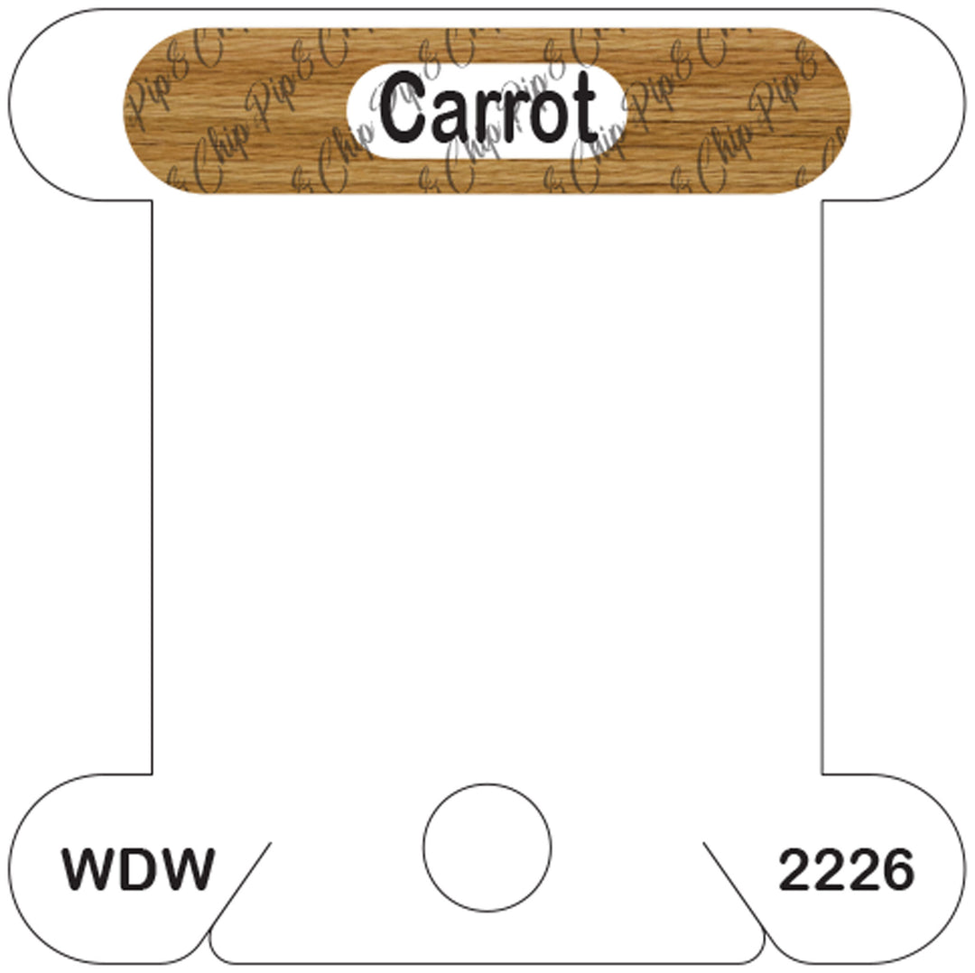 WDW Carrot acrylic bobbin