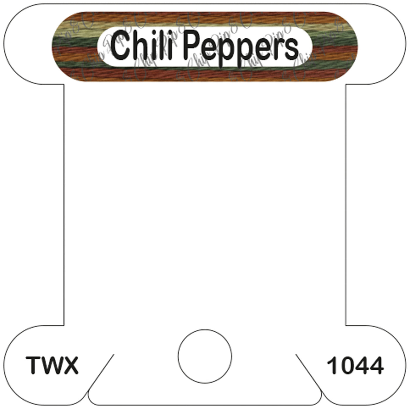 ThreadworX Chili Peppers acrylic bobbin