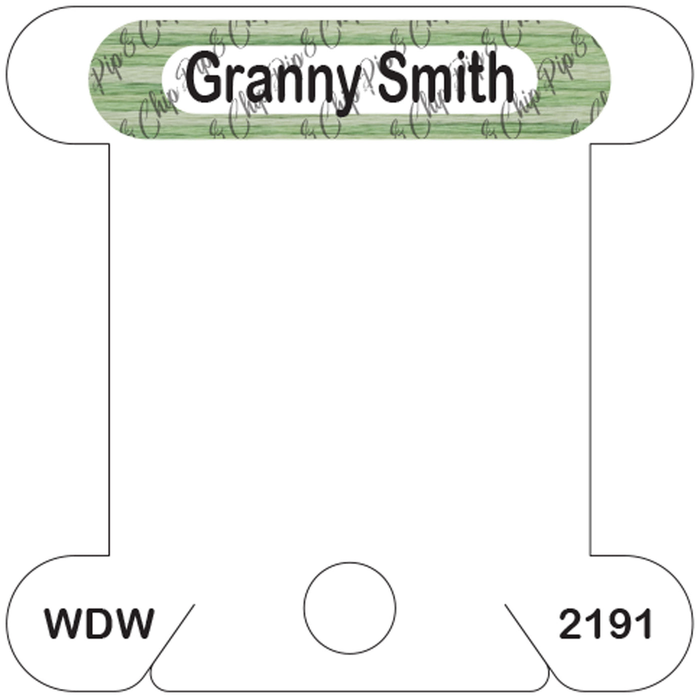 WDW Granny Smith acrylic bobbin