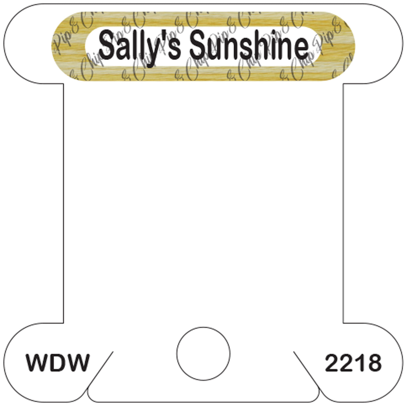 WDW Sally's Sunshine acrylic bobbin
