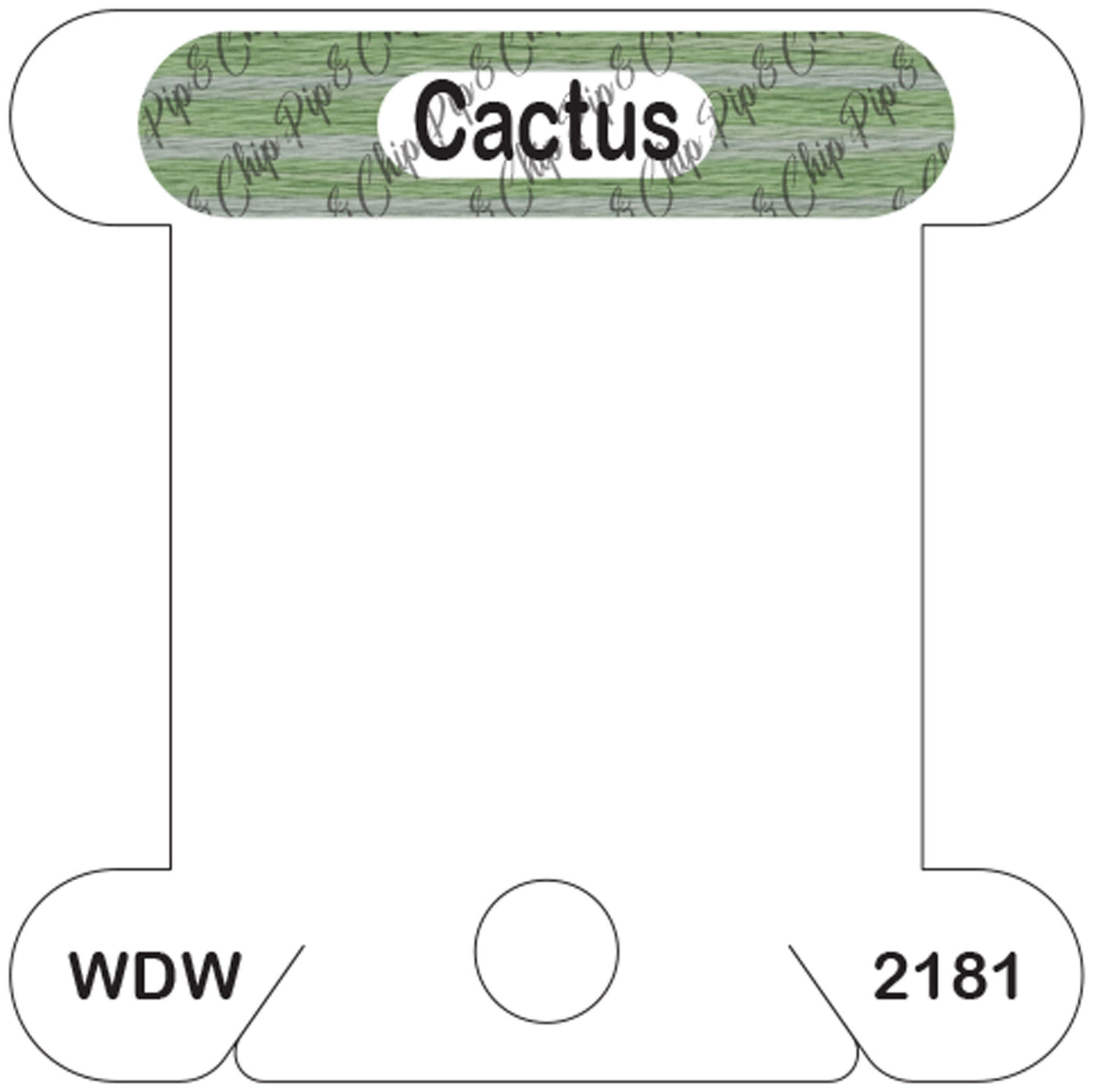WDW Cactus acrylic bobbin