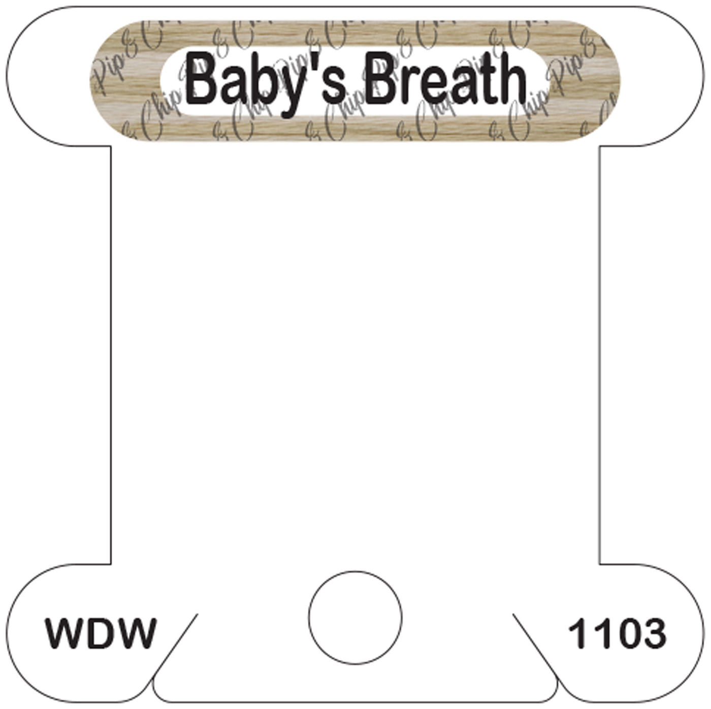 WDW Baby's Breath acrylic bobbin