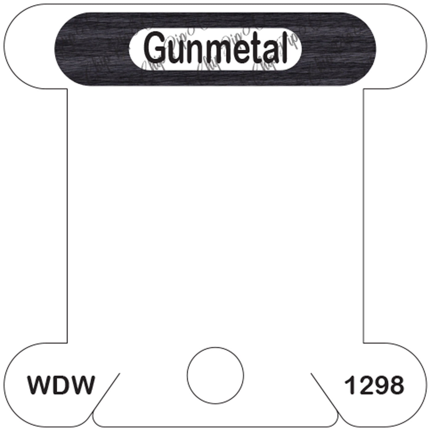 WDW Gunmetal acrylic bobbin