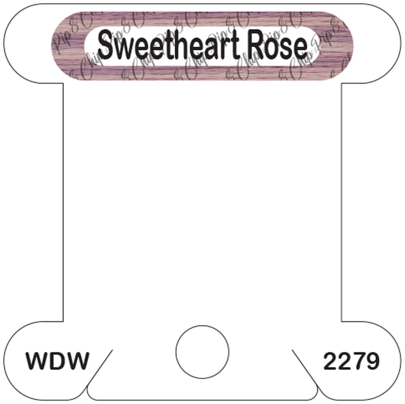 WDW Sweetheart Rose acrylic bobbin