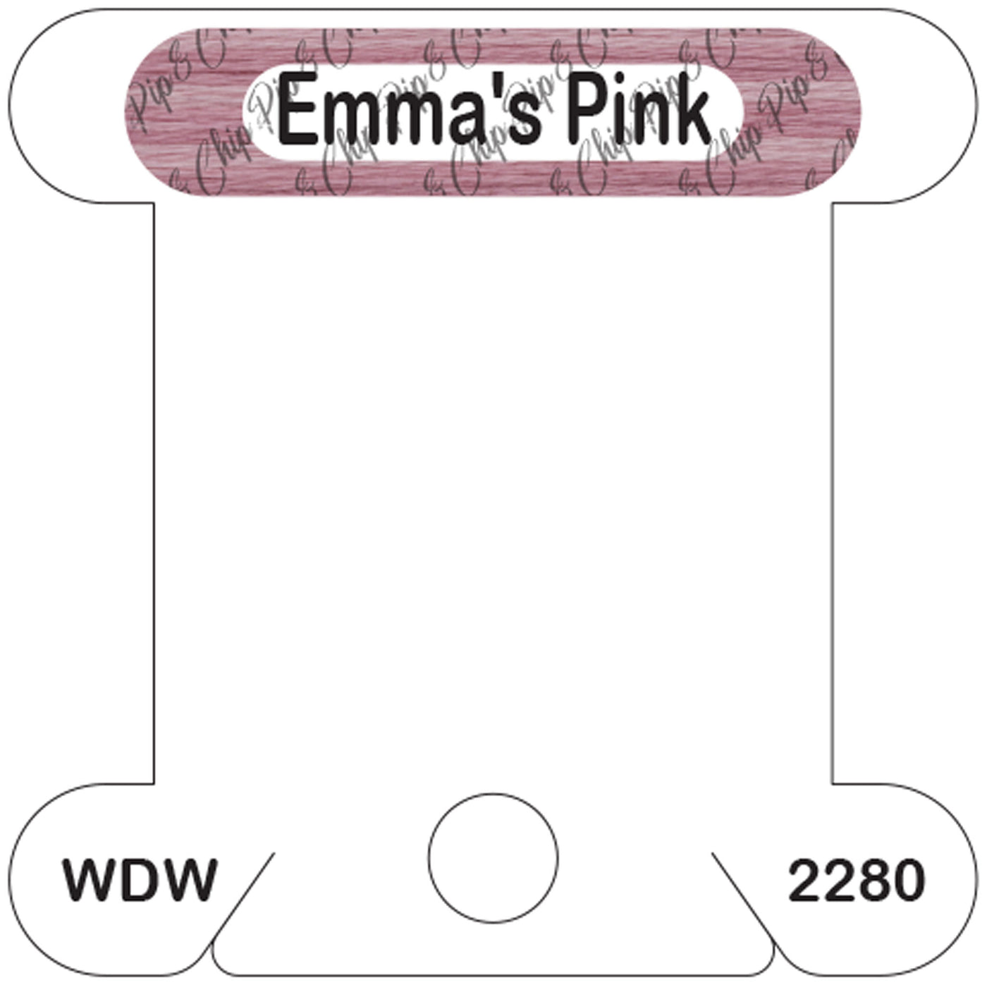 WDW Emma's Pink acrylic bobbin
