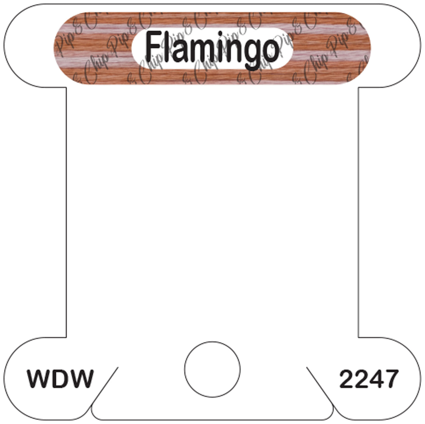 WDW Flamingo acrylic bobbin