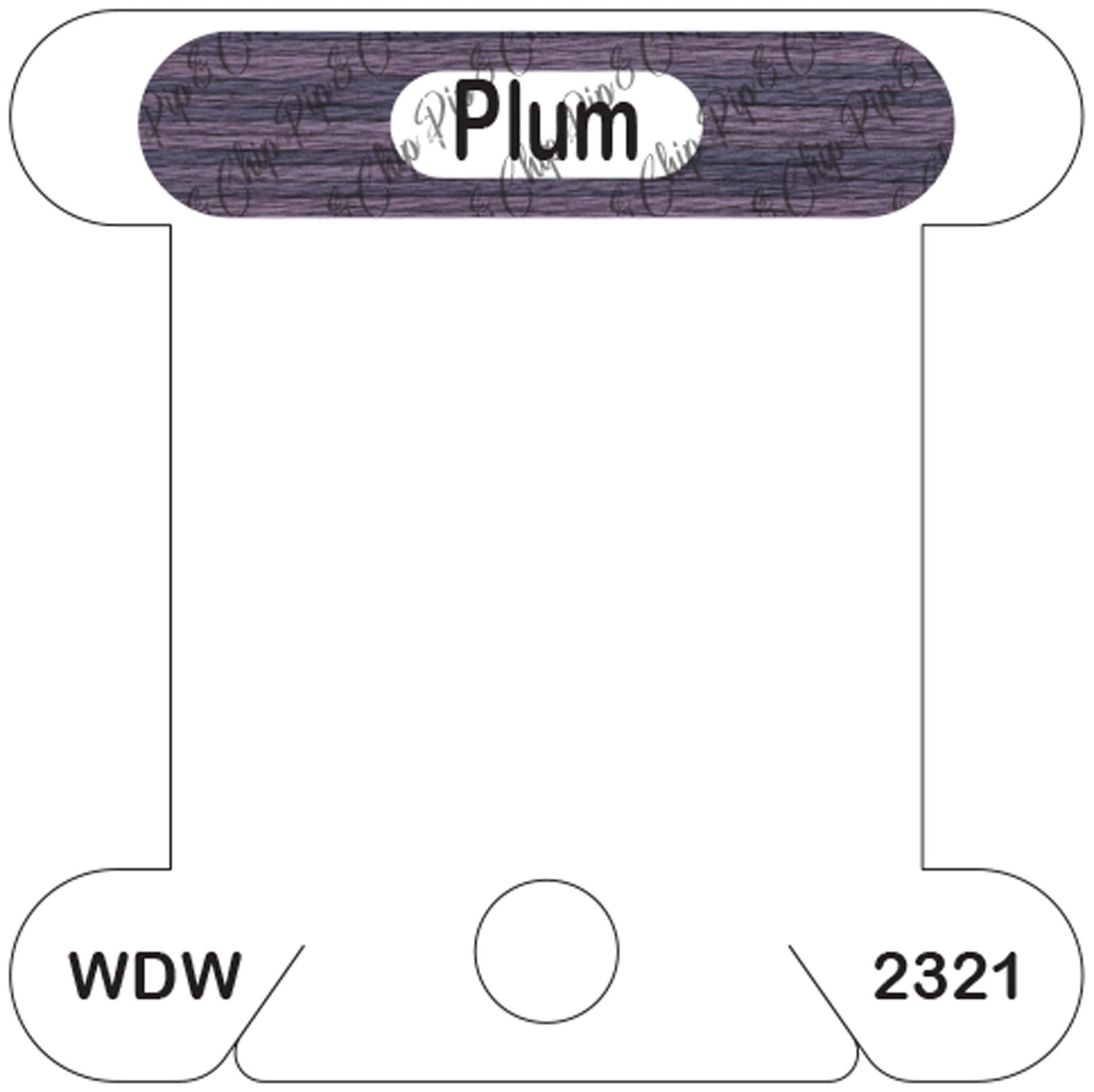 WDW Plum acrylic bobbin