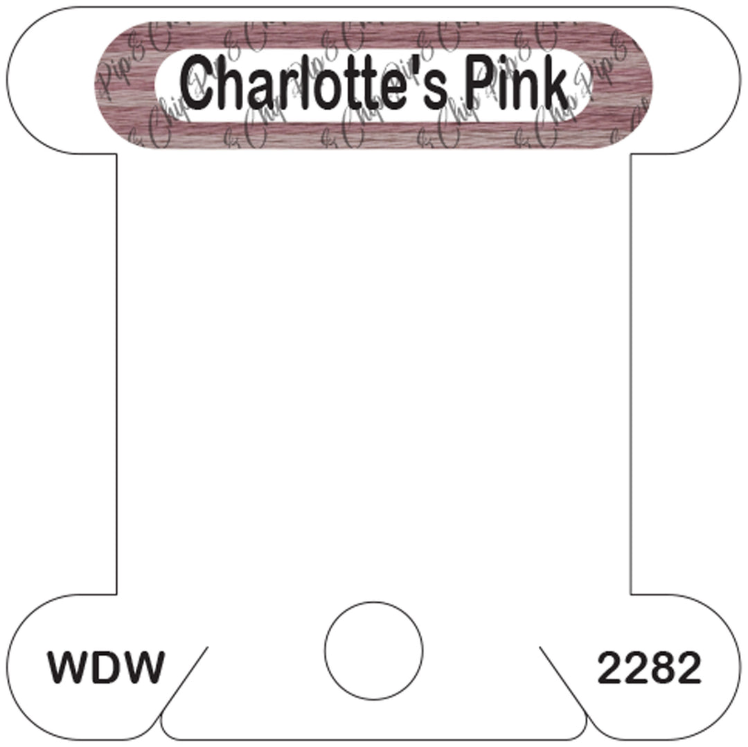 WDW Charlotte's Pink acrylic bobbin