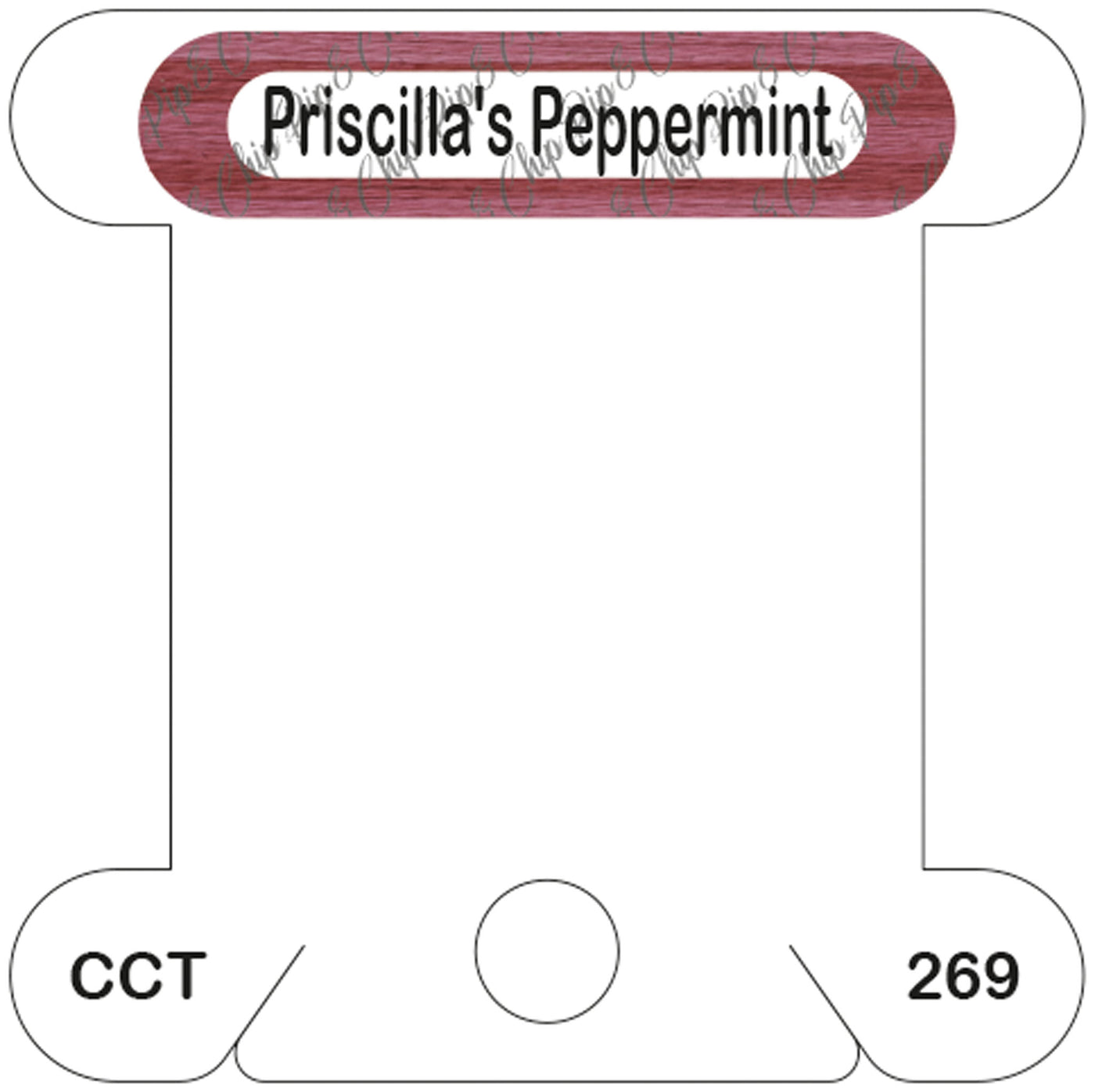 Classic Colorworks Priscilla's Peppermint acrylic bobbin