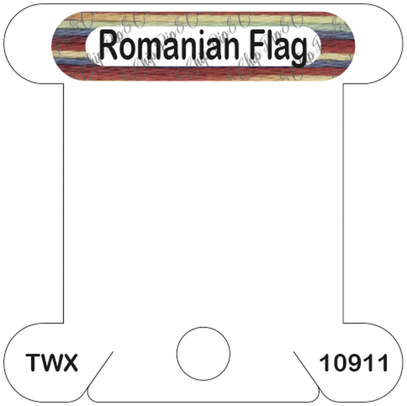 ThreadworX Romanian Flag acrylic bobbin