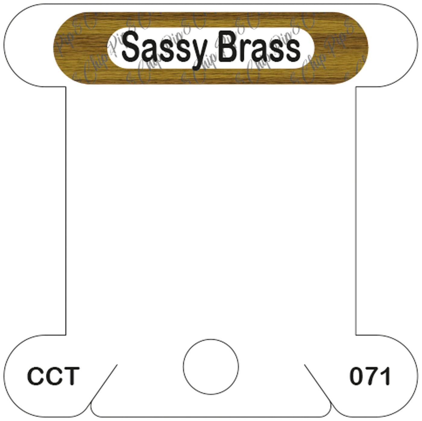 Classic Colorworks Sassy Brass acrylic bobbin