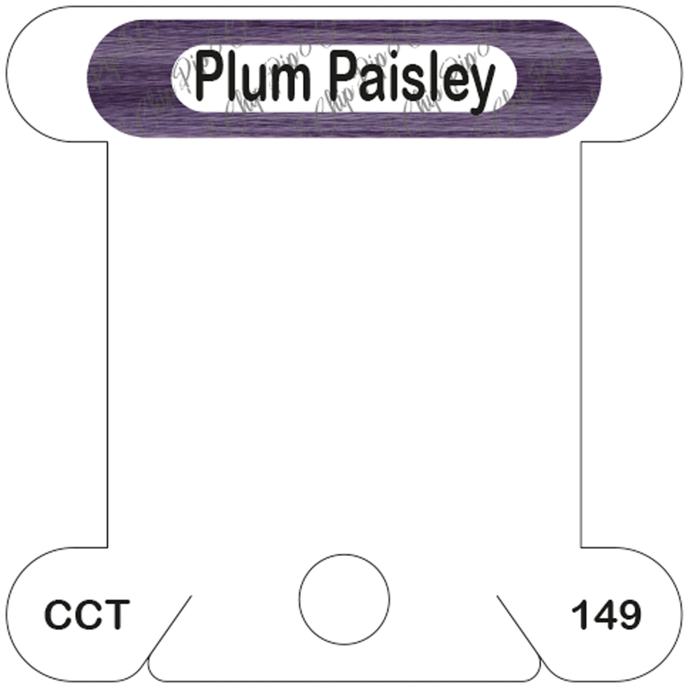 Classic Colorworks Plum Paisley acrylic bobbin