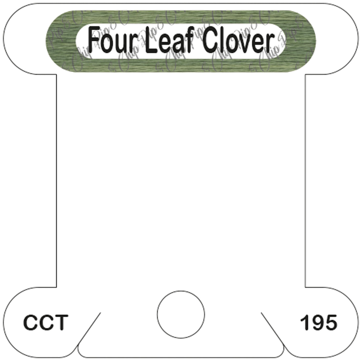 Classic Colorworks Four Leaf Clover acrylic bobbin