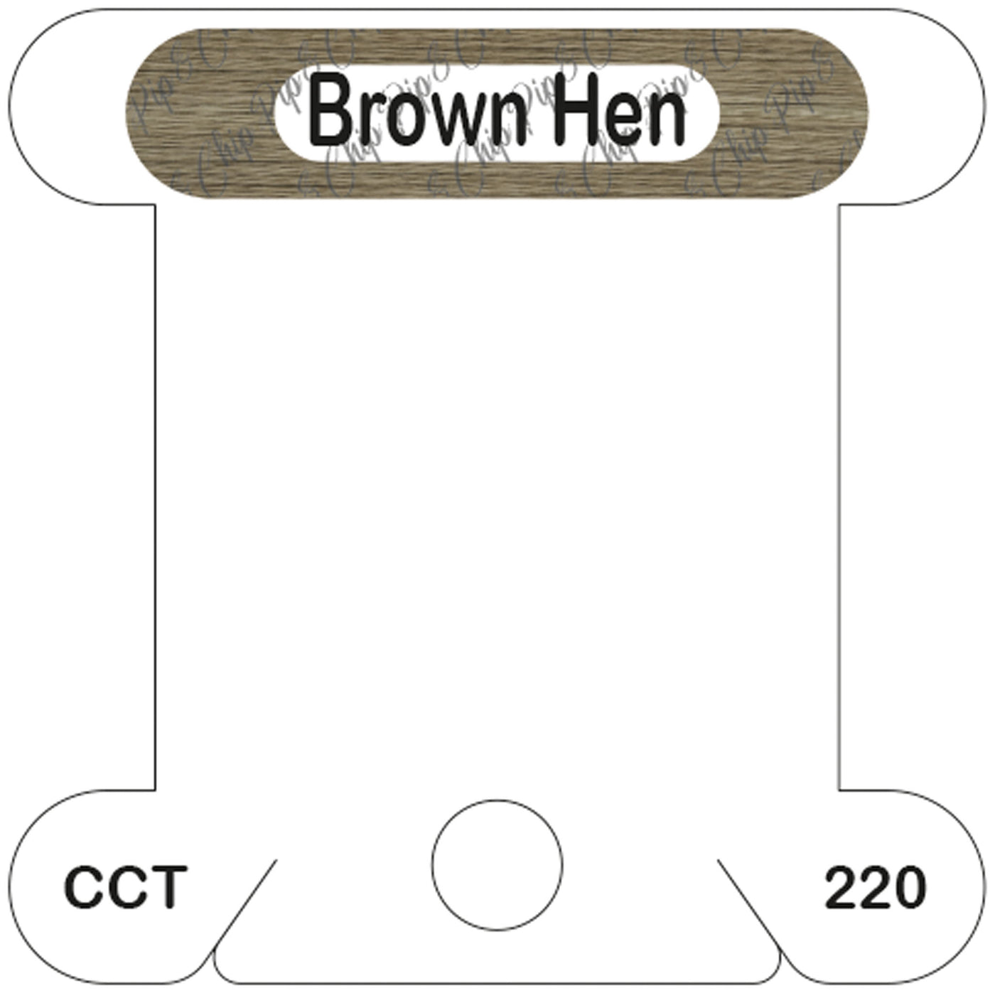 Classic Colorworks Brown Hen acrylic bobbin