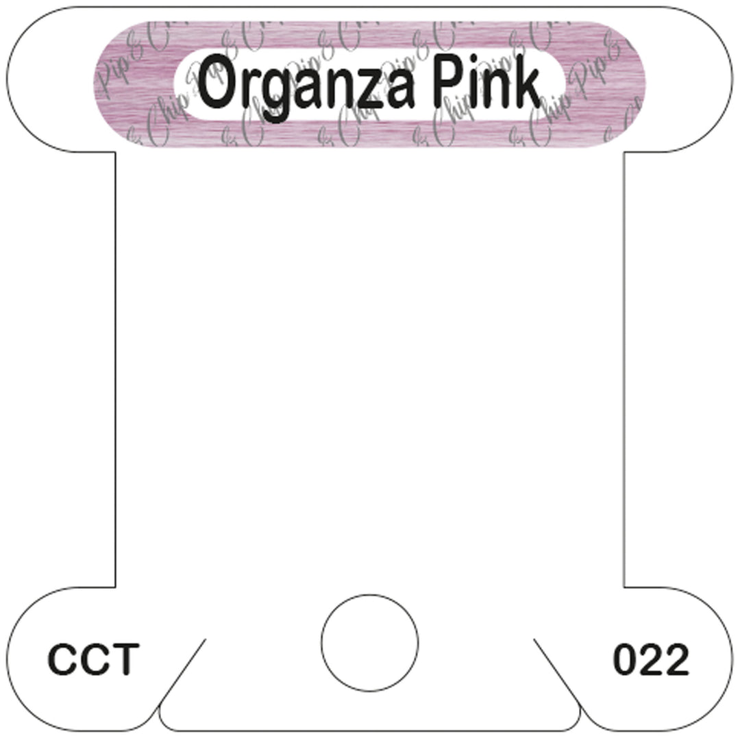 Classic Colorworks Organza Pink acrylic bobbin