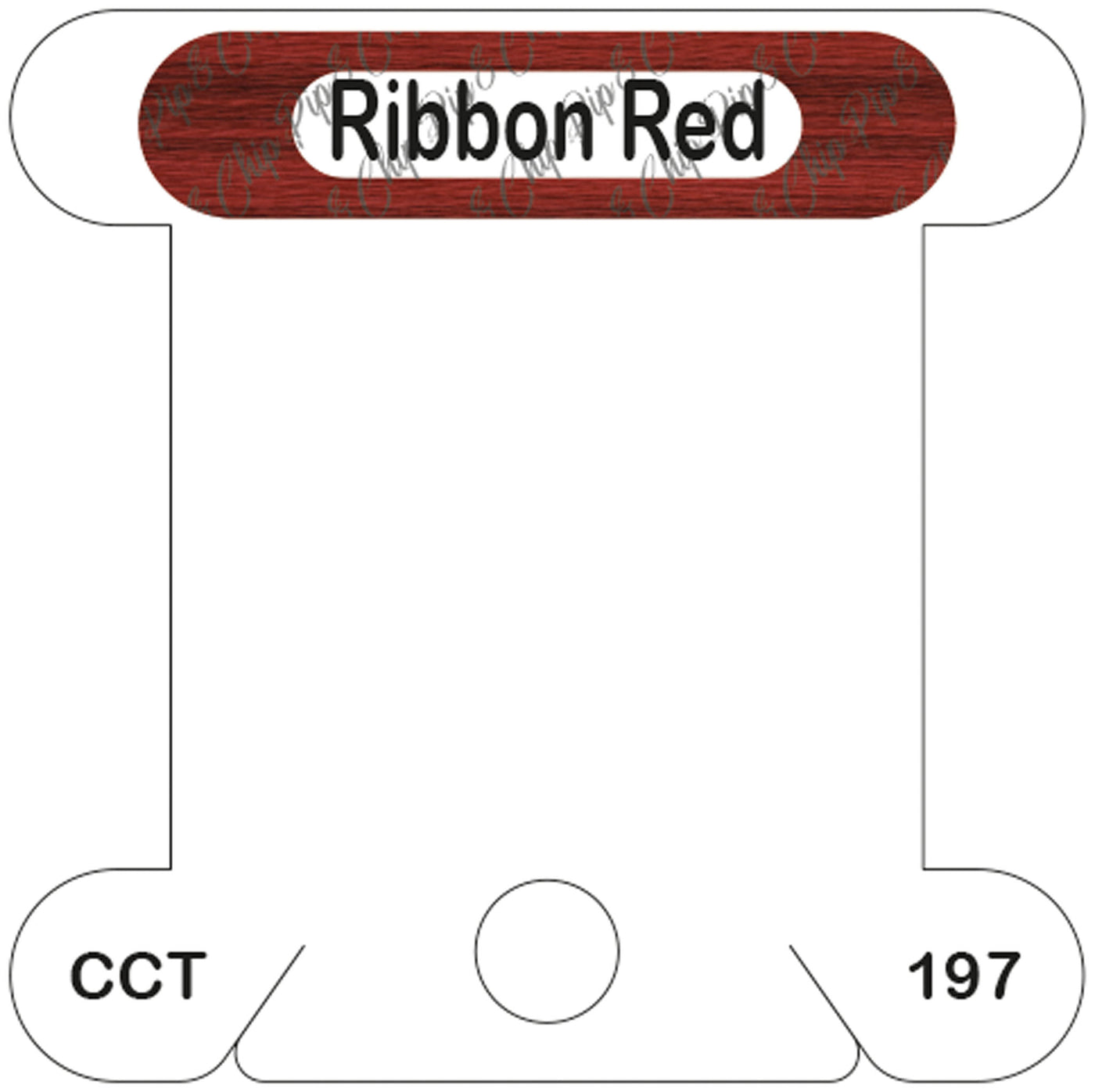 Classic Colorworks Ribbon Red acrylic bobbin
