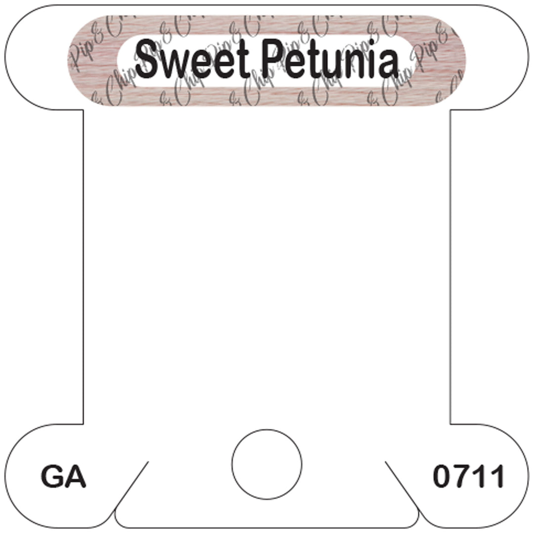 Gentle Arts Sweet Petunia acrylic bobbin