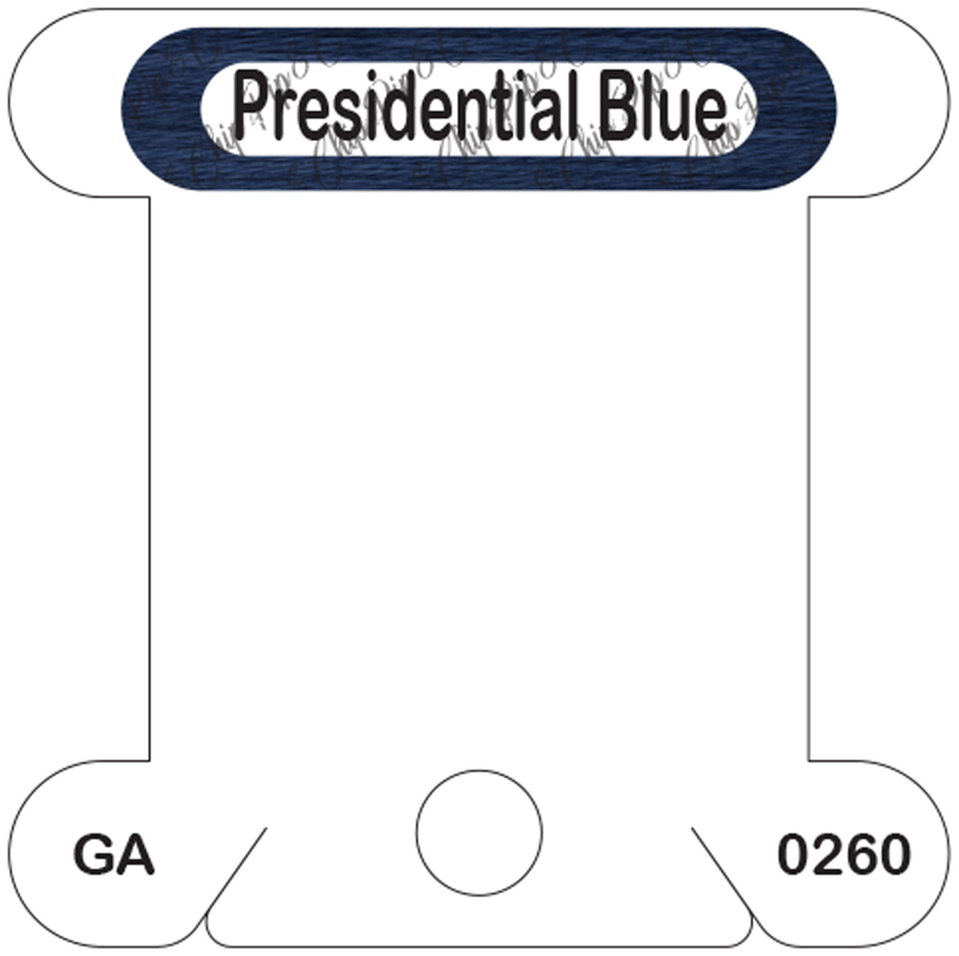 Gentle Arts Presidential Blue acrylic bobbin