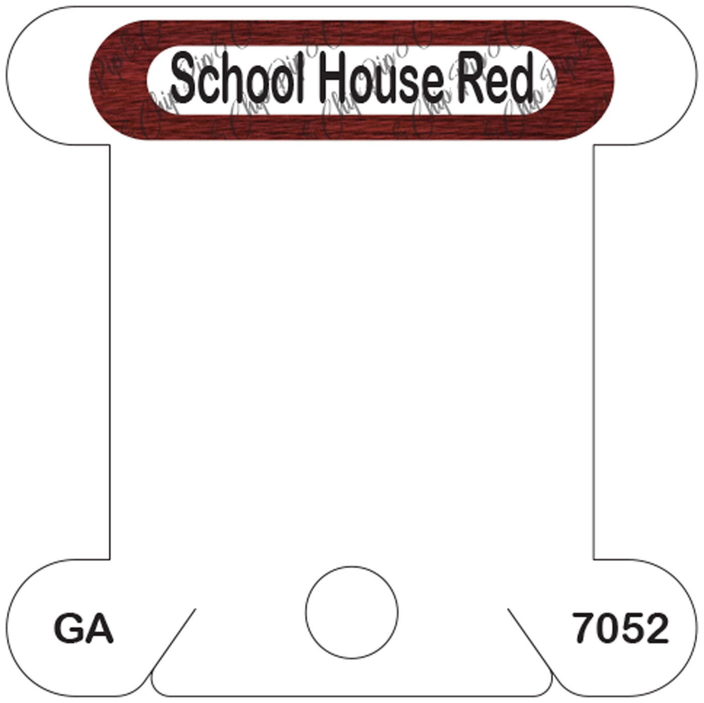 Gentle Arts School House Red acrylic bobbin
