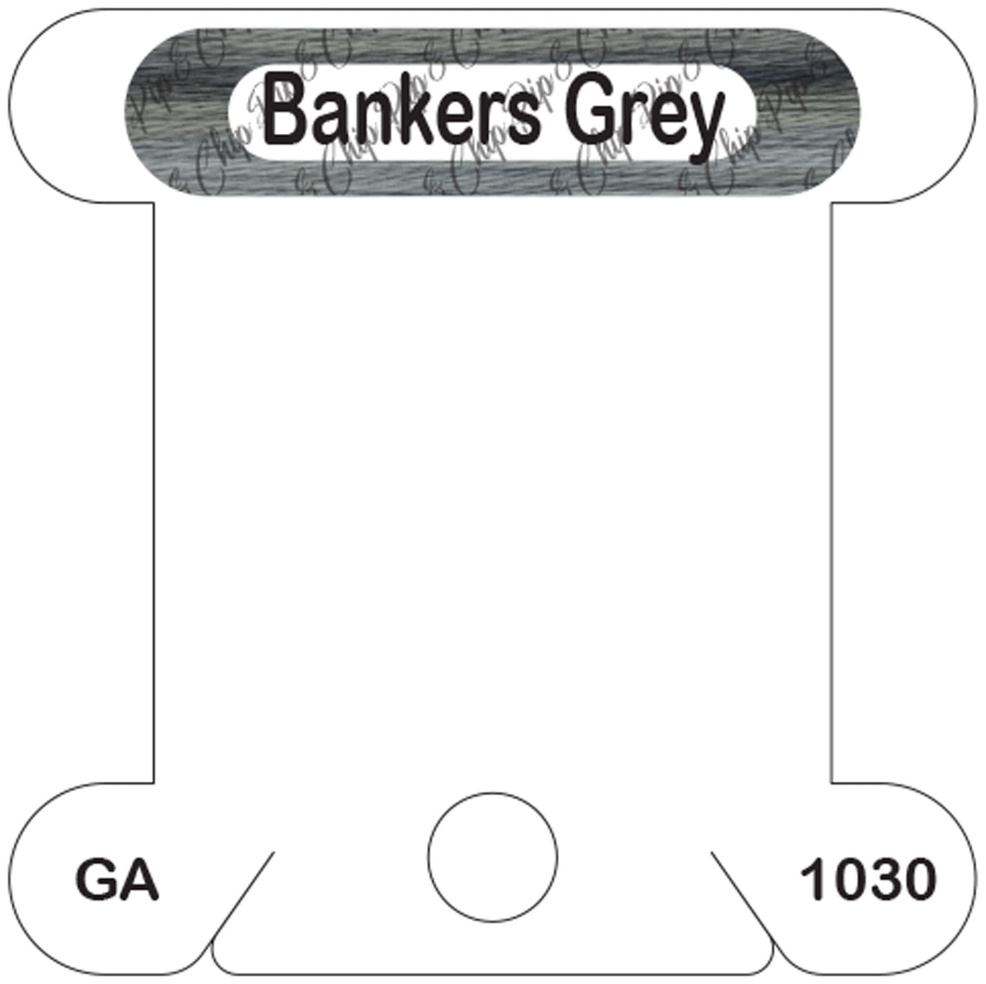 Gentle Arts Bankers Grey acrylic bobbin