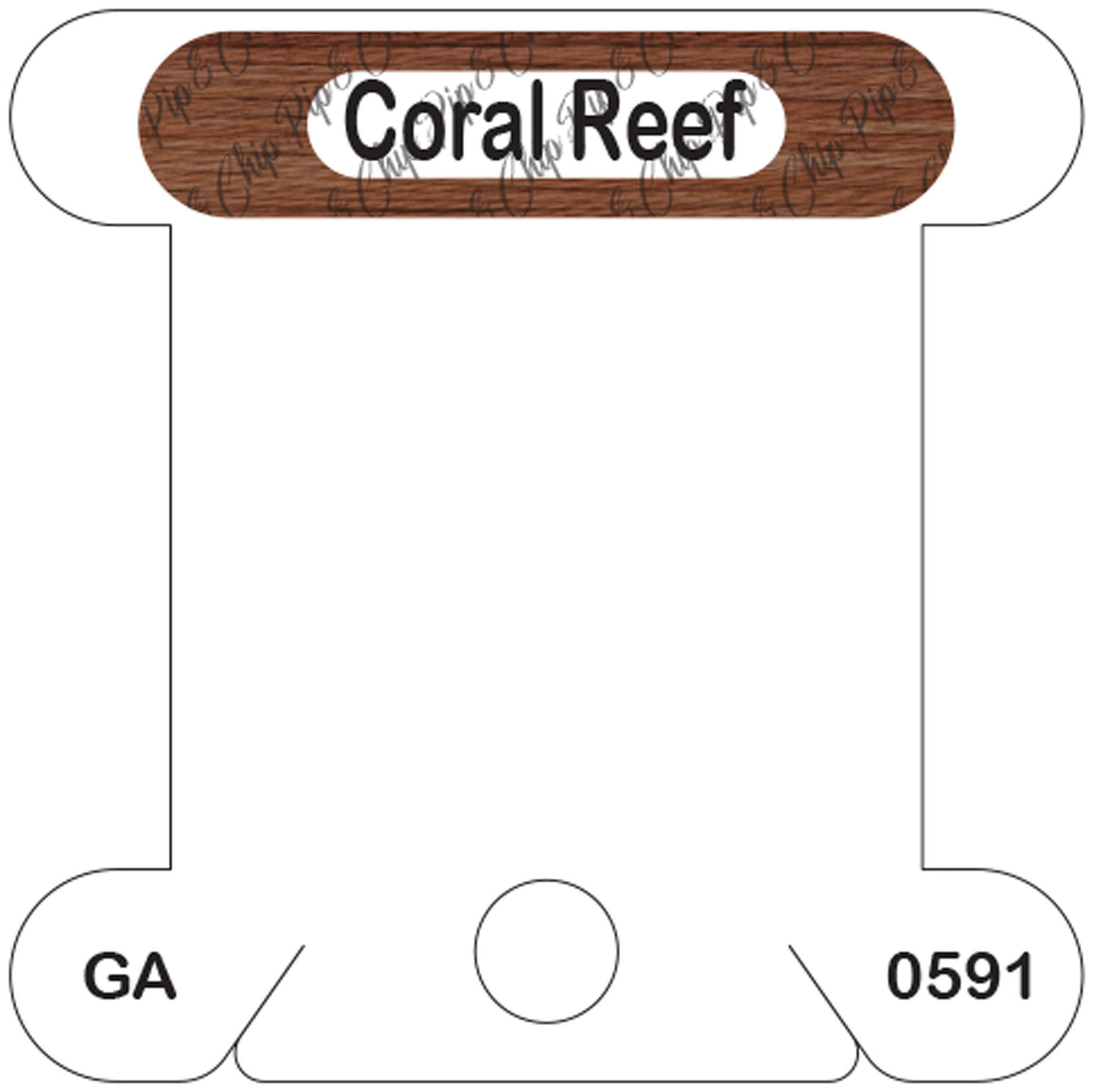 Gentle Arts Coral Reef acrylic bobbin